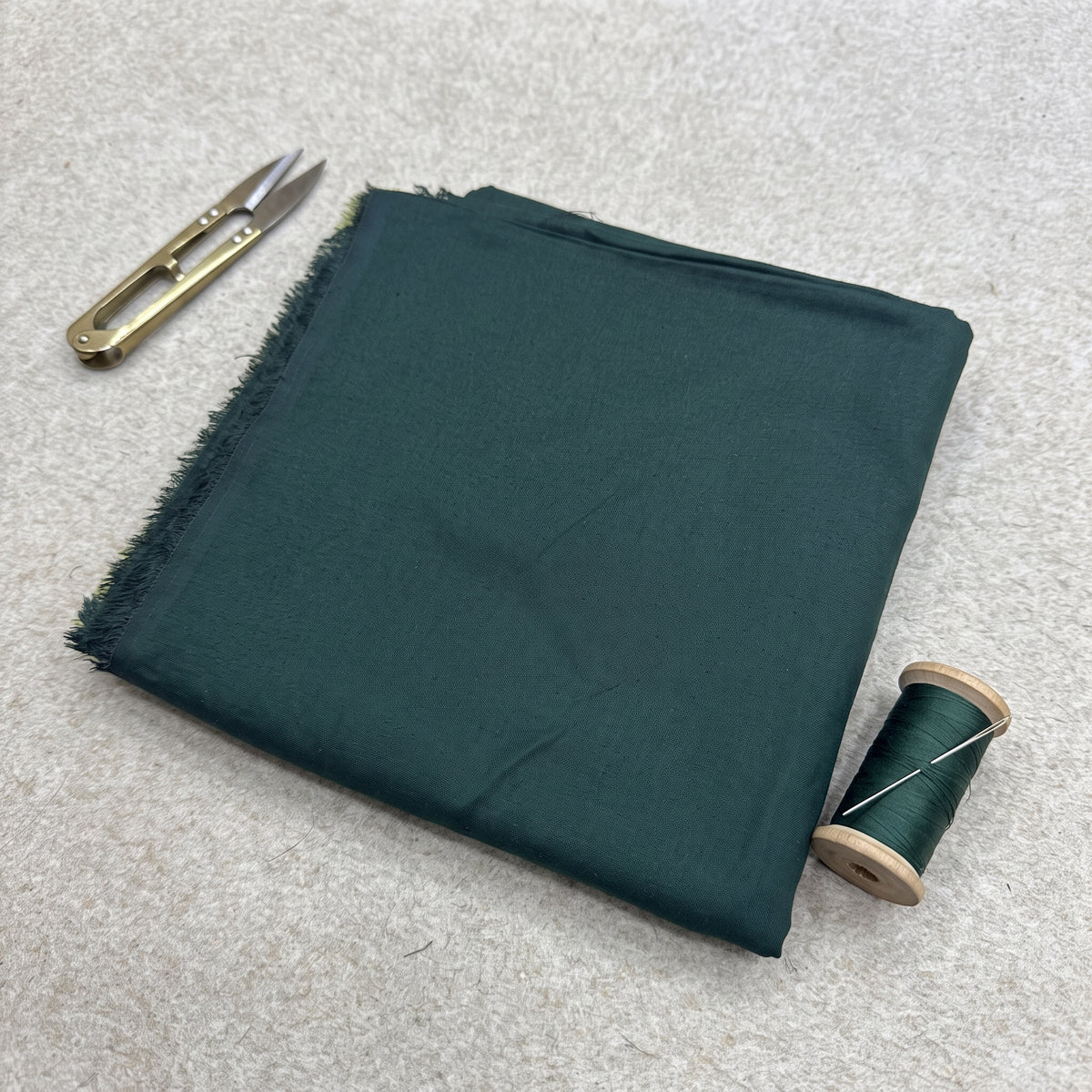 Bottle Green Plain Karandi 2Pc