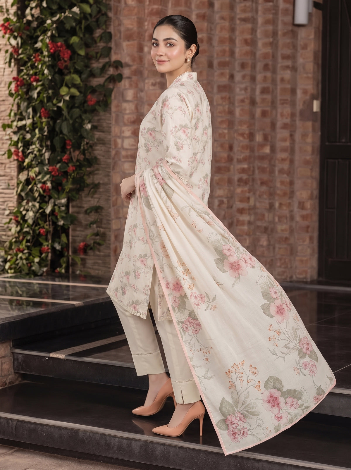 Creamy Slub Karandi