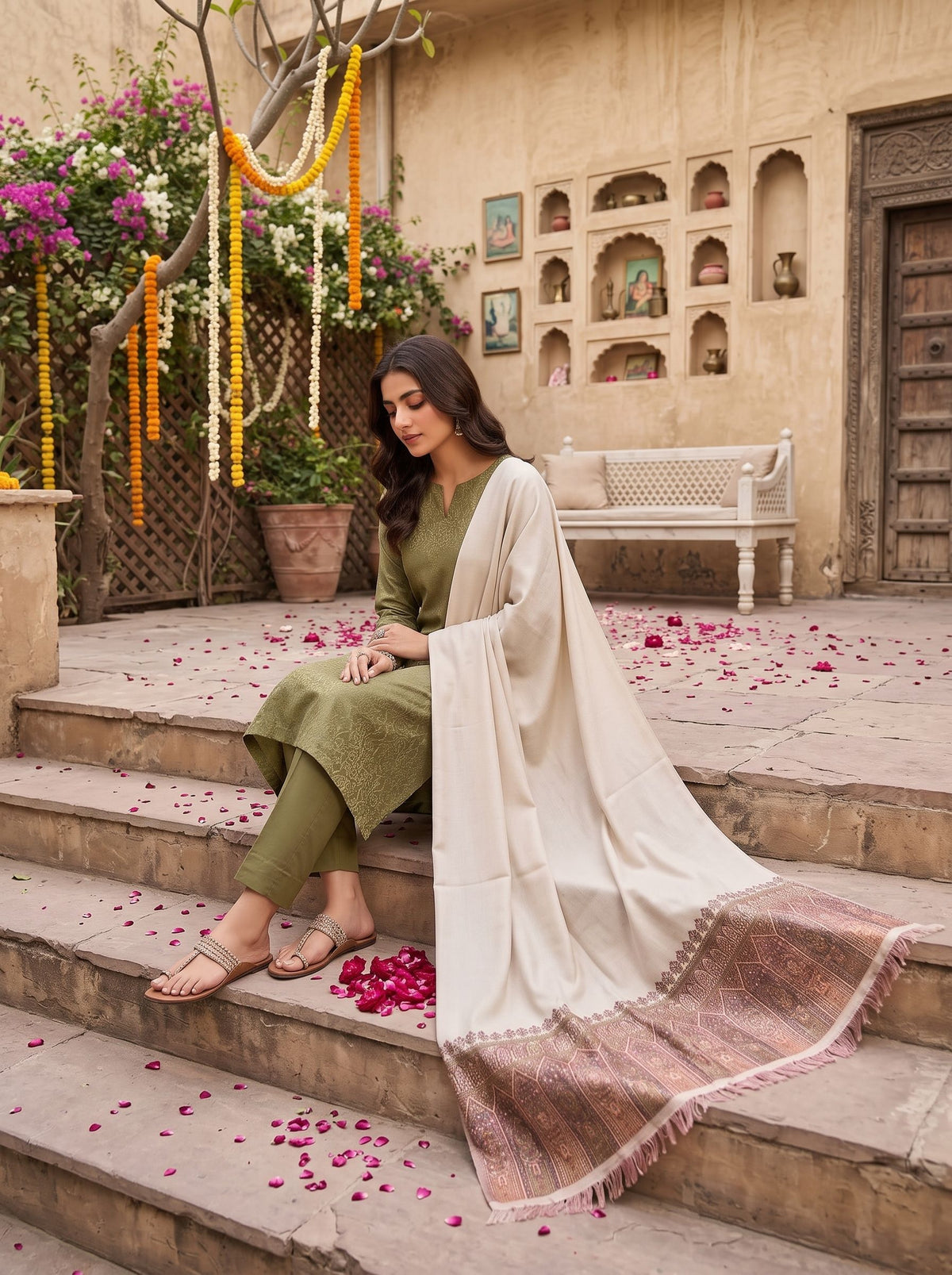 Khaista Kaani - Olive Green