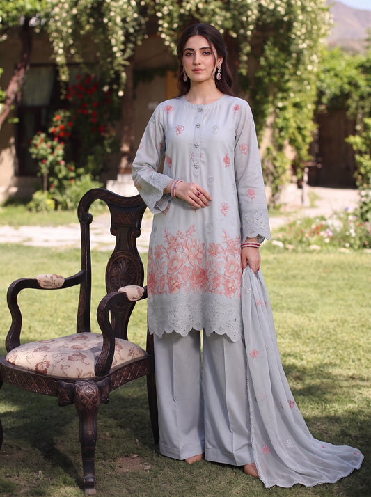 Floral Light Grey CK Karandi