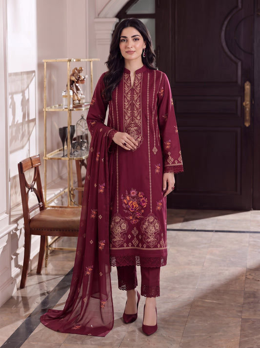 Berry Neck Border Floral Karandi