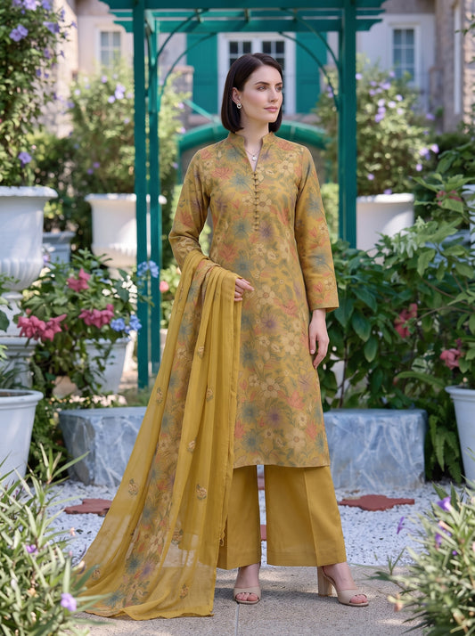 Multi Floral Mustard Karandi