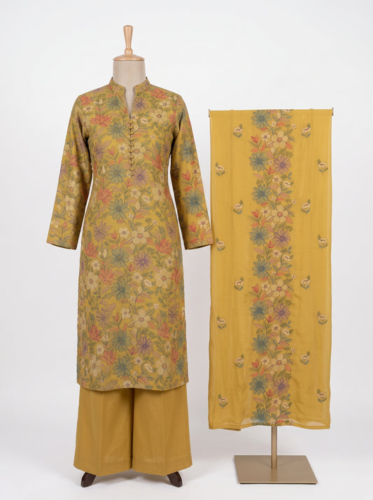 Multi Floral Mustard Karandi