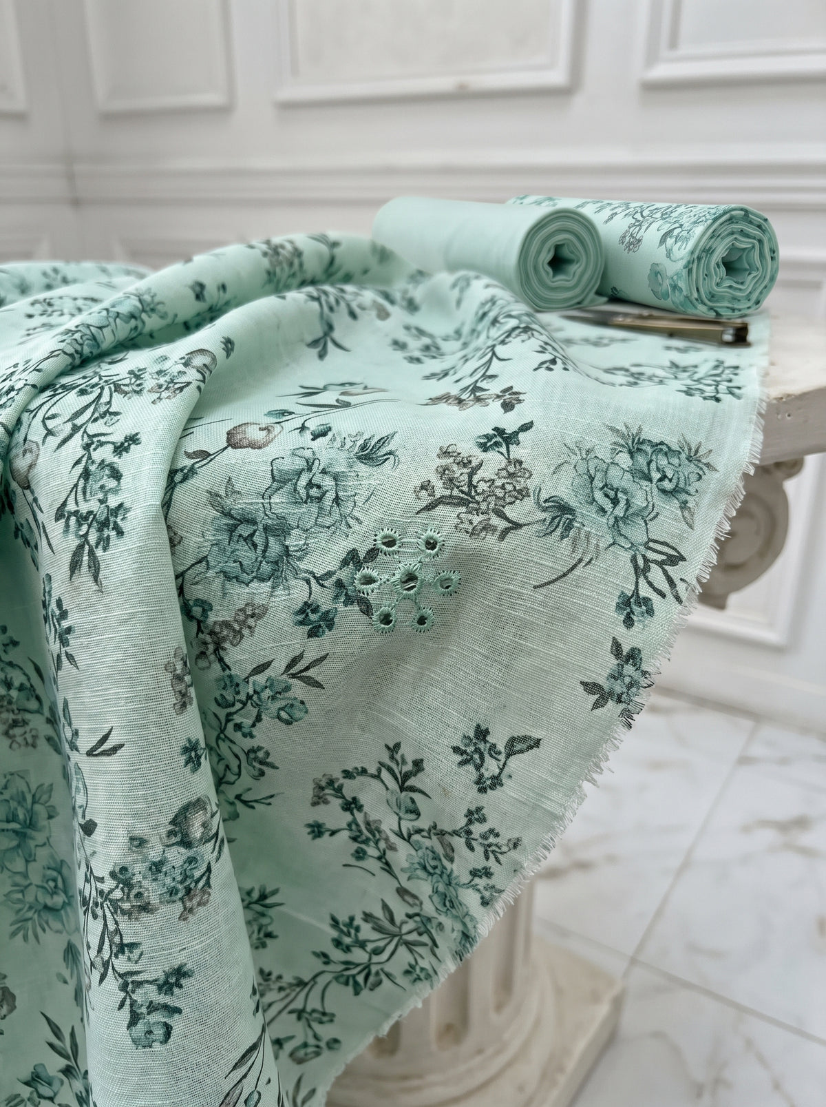 Ligth Aqua with Chikankari