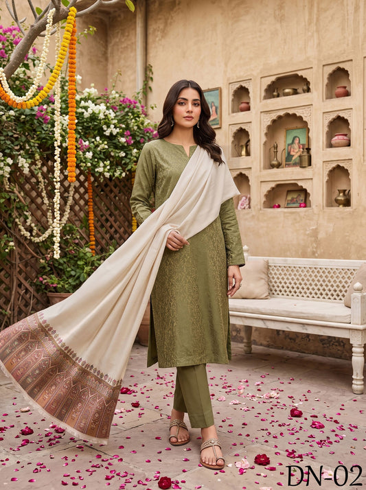 Khaista Kaani - Olive Green