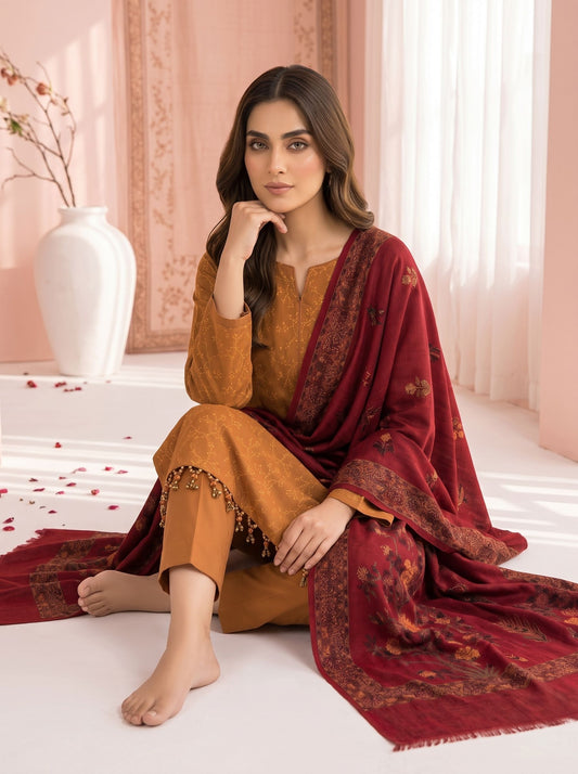 Khaista Kaani - Brown & Maroon